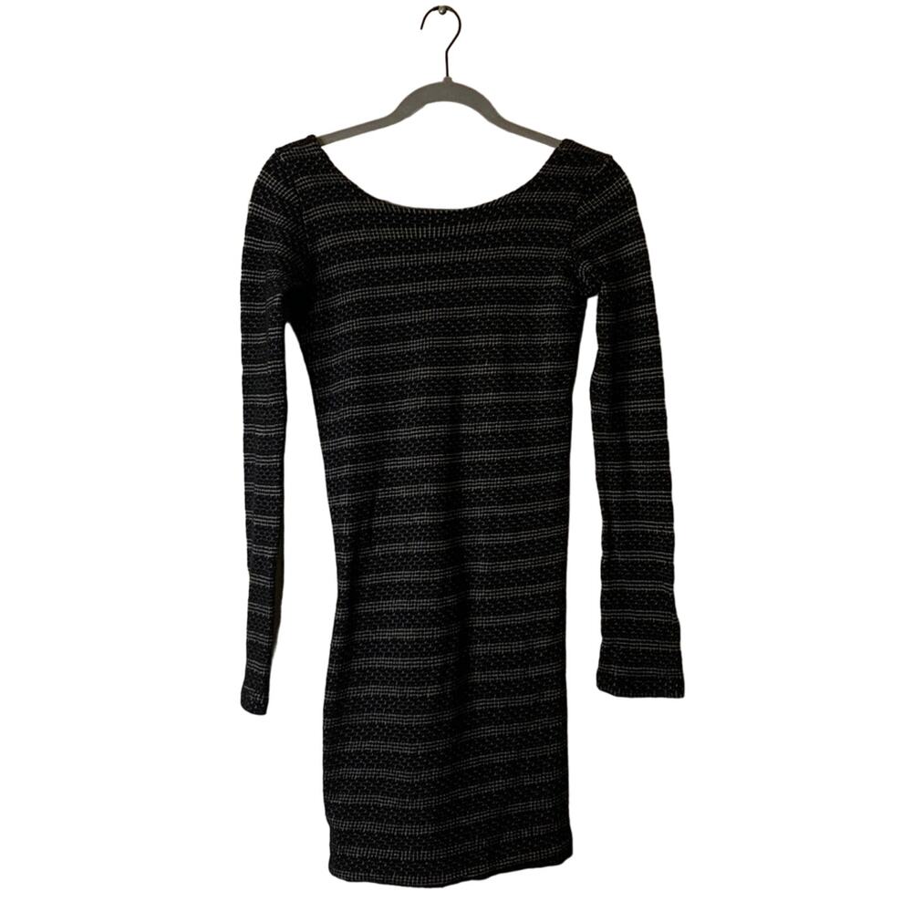 Monrow Boatneck Long Sleeve Bodycon Dress Small